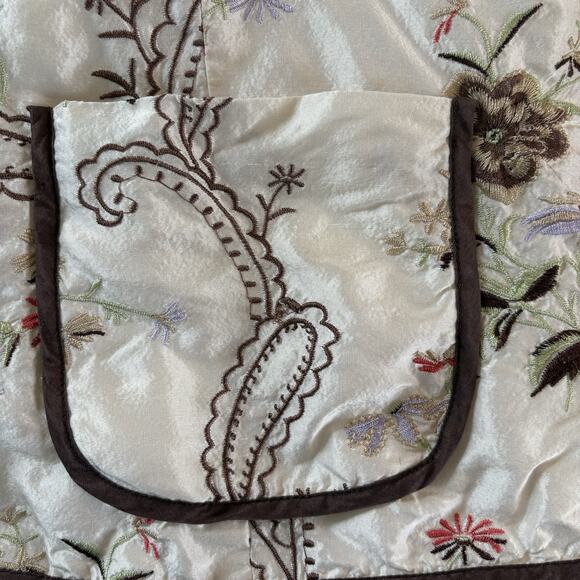 Keke Collection Women’s Jacket Coat Sz Large Floral Paisley Embroidery Accents - Picture 8 of 16